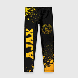 Леггинсы для девочки Ajax - gold gradient вертикально, цвет: 3D-принт