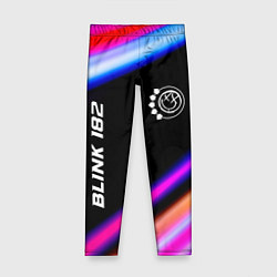 Леггинсы для девочки Blink 182 neon rock lights, цвет: 3D-принт