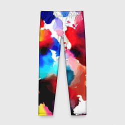 Леггинсы для девочки Абстрактная акварельная композиция, цвет: 3D-принт