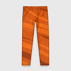 Леггинсы для девочки Тёмный оранжевый полосами, цвет: 3D-принт