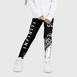 Леггинсы для девочки Инфинити: следы от шин, цвет: 3D-принт — фото 2