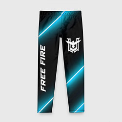 Леггинсы для девочки Free Fire неоновые лампы, цвет: 3D-принт