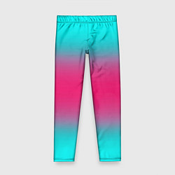 Леггинсы для девочки Градиент текстура неон, цвет: 3D-принт
