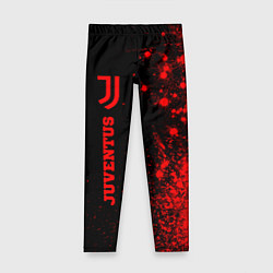 Детские легинсы Juventus - red gradient по-вертикали