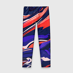 Леггинсы для девочки Абстракция разводов разноцветная, цвет: 3D-принт