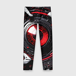 Леггинсы для девочки Красная сфера киберпанк, цвет: 3D-принт