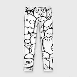 Леггинсы для девочки Doodle monsters, цвет: 3D-принт
