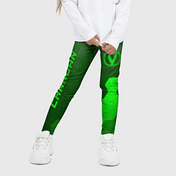 Леггинсы для девочки Changan - green gradient вертикально, цвет: 3D-принт — фото 2
