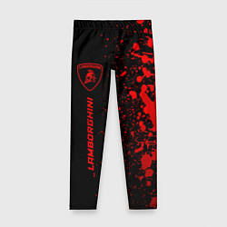 Леггинсы для девочки Lamborghini - red gradient по-вертикали, цвет: 3D-принт