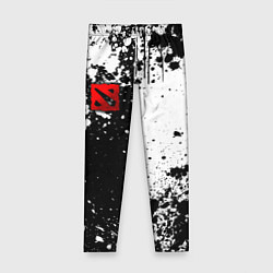 Леггинсы для девочки Дота 2 - белые брызги, цвет: 3D-принт