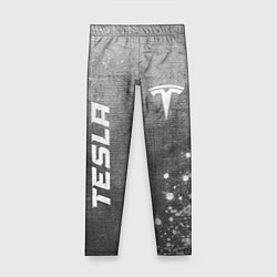 Леггинсы для девочки Tesla - grey gradient вертикально, цвет: 3D-принт