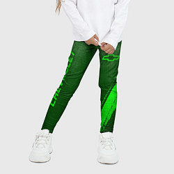 Леггинсы для девочки Chevrolet - green gradient вертикально, цвет: 3D-принт — фото 2