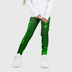 Леггинсы для девочки Tottenham - green gradient вертикально, цвет: 3D-принт — фото 2
