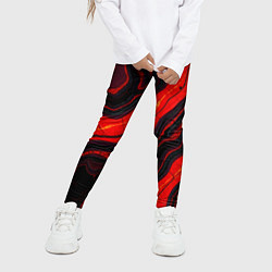 Леггинсы для девочки Срез магматической породы, цвет: 3D-принт — фото 2