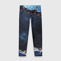 Леггинсы для девочки Объемная дыра в стене текстура, цвет: 3D-принт