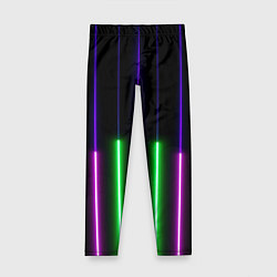 Детские легинсы Color Purple green pink