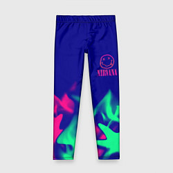 Леггинсы для девочки Nirvana fire neon, цвет: 3D-принт