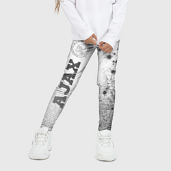 Леггинсы для девочки Ajax - white gradient по-вертикали, цвет: 3D-принт — фото 2