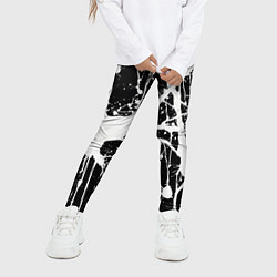 Леггинсы для девочки Брызги белой краски, цвет: 3D-принт — фото 2