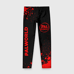 Леггинсы для девочки Palworld - red gradient вертикально, цвет: 3D-принт