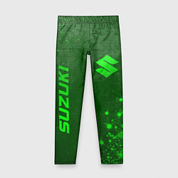 Леггинсы для девочки Suzuki - green gradient вертикально, цвет: 3D-принт