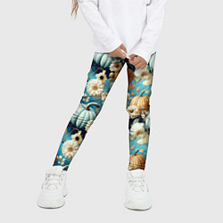 Леггинсы для девочки Маленькие тыковки, цвет: 3D-принт — фото 2