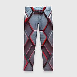 Леггинсы для девочки Бордовый бронежилет, цвет: 3D-принт