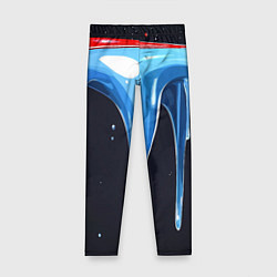 Леггинсы для девочки Синяя текстура краски, цвет: 3D-принт