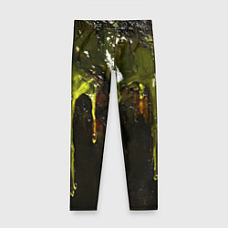 Леггинсы для девочки Зеленая грязная текстура, цвет: 3D-принт
