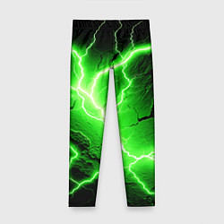 Детские легинсы Color green black