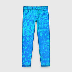 Детские легинсы Голубой неоновый абстрактная текстура