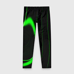 Детские легинсы Color green light green black