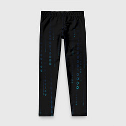 Леггинсы для девочки Color black blue, цвет: 3D-принт