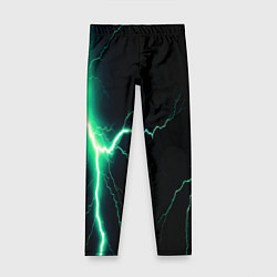 Леггинсы для девочки Lightning turquoise, цвет: 3D-принт