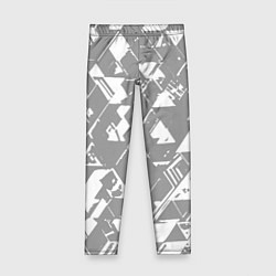 Детские легинсы Светлый серый геометричный паттерн