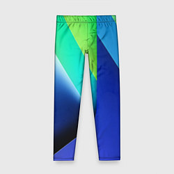 Леггинсы для девочки Color blue green, цвет: 3D-принт