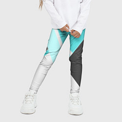 Леггинсы для девочки Color black blue, цвет: 3D-принт — фото 2