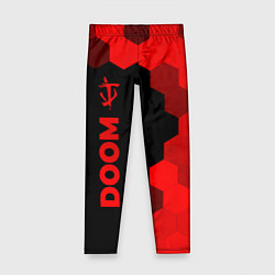 Леггинсы для девочки Doom - red gradient по-вертикали, цвет: 3D-принт