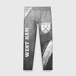 Детские легинсы West Ham - grey gradient вертикально