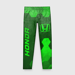 Леггинсы для девочки Honda - green gradient вертикально, цвет: 3D-принт