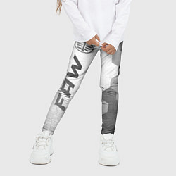 Леггинсы для девочки FAW - white gradient по-вертикали, цвет: 3D-принт — фото 2