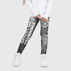 Леггинсы для девочки Ghost of Tsushima - grey gradient вертикально, цвет: 3D-принт — фото 2