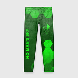 Леггинсы для девочки No Mans Sky - green gradient вертикально, цвет: 3D-принт