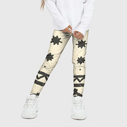 Леггинсы для девочки Африканские примитивные узоры, цвет: 3D-принт — фото 2