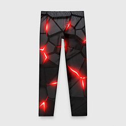 Леггинсы для девочки Красная неоновая броня, цвет: 3D-принт