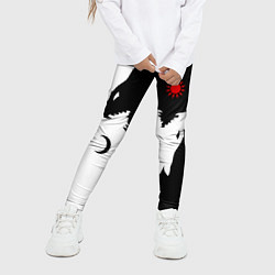 Леггинсы для девочки Инь янь волки, цвет: 3D-принт — фото 2