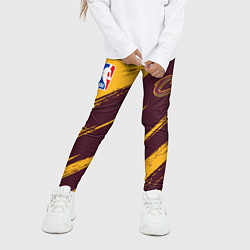 Леггинсы для девочки Кливленд Кавальерс - команда НБА, цвет: 3D-принт — фото 2