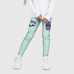 Леггинсы для девочки Фк Уфа - мятный цвет и текстура, цвет: 3D-принт — фото 2
