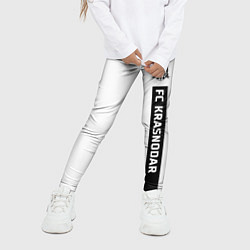 Леггинсы для девочки FC Krasnodar - white, цвет: 3D-принт — фото 2