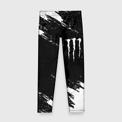 Детские легинсы Monster energy краски штрихи белые